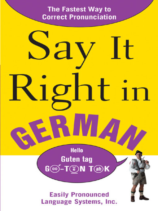 Title details for Say It Right In German by EPLS, NA - Available